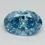 1.55 Ct. Fancy Vivid Blue Oval Lab Grown Diamond