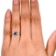 The Ofelia Ring, smallzoomed in top view on a hand