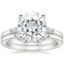 PT Moissanite Tapered Baguette Diamond Bridal Set, smalltop view