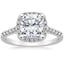 Platinum Odessa Halo Diamond Ring (1/5 ct. tw.), smalltop view