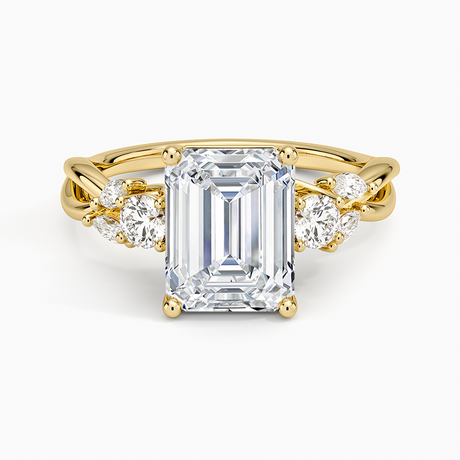 18K Yellow Gold Willow Three Stone Diamond Ring (1/3 ct. tw.)
