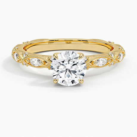 Milgrain Engagement Ring