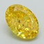 3.05 Ct. Fancy Vivid Yellow Oval Lab Grown Diamond