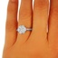 The Sammie Ring, smalltop view on a hand