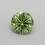 0.56 Ct. Fancy Vivid Green Round Lab Grown Diamond