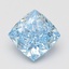 5.11 Ct. Fancy Vivid Blue Cushion Lab Grown Diamond