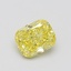 1.23 Ct. Fancy Intense Yellow Cushion Lab Grown Diamond