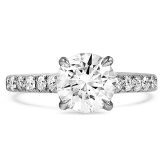 Custom Claw Prong Diamond Ring with Surprise Gallery