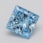 1.93 Ct. Fancy Vivid  Blue Princess Lab Grown Diamond