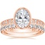 14K Rose Gold Sinclair Art Deco Diamond Ring (1/6 ct. tw.) with Sienna Diamond Ring (1/2 ct. tw.)