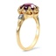 The Kasey Ring, smalltop view on a hand