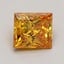1.44 Ct. Fancy Vivid Yellowish Orange Princess Lab Grown Diamond