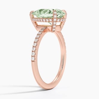 Festivity Pear Prasiolite and Diamond Cocktail Ring