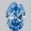 1.50 Ct. Fancy Vivid  Blue Oval Lab Grown Diamond