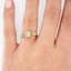 The Josephine Ring, smalltop view on a hand
