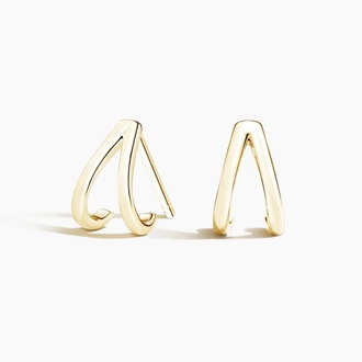 Split Hoop Huggie Earrings