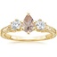 18K Yellow Gold Hudson Engraved Three Stone Diamond Ring (1/3 ct. tw.), smalltop view