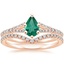 14K Rose Gold Flair Diamond Bridal Set (1/3 ct. tw.)