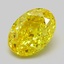 1.76 Ct. Fancy Vivid  Yellow Oval Lab Grown Diamond
