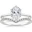 18K White Gold Petite Esme Solitaire Ring with Flair Diamond Ring (1/6 ct. tw.)