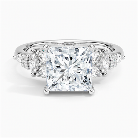 18K White Gold Jacqueline Diamond Ring