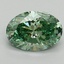 2.00 Ct. Fancy Vivid Green Oval Lab Grown Diamond