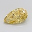 0.91 Ct. Fancy Vivid Yellow Pear Lab Grown Diamond