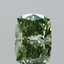 1.10 Ct. Fancy Vivid Green Cushion Lab Grown Diamond