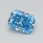 0.69 Ct. Fancy Vivid Blue Radiant Lab Grown Diamond