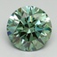 3.02 Ct. Fancy Vivid Pacific Green Round Lab Grown Diamond