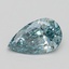 0.56 Ct. Fancy Intense Greenish Blue Pear Lab Grown Diamond