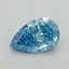 0.59 Ct. Fancy Vivid Blue Pear Lab Grown Diamond