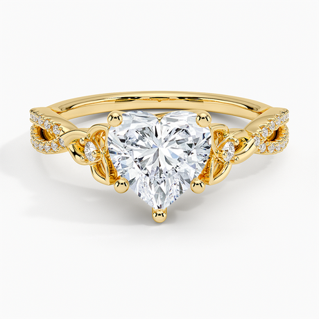 18K Yellow Gold Luxe Celtic Love Knot Diamond Ring