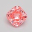 1.03 Ct. Fancy Vivid Pink Cushion Lab Grown Diamond