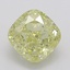 0.80 Ct. Fancy Yellow Cushion Diamond