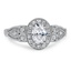 Custom Antique Designed Oval Halo Diamond Ring