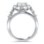 Marquise Halo Diamond Ring, smallside view