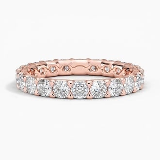 Low Profile Cushion Eternity Diamond Ring (2 ct. tw.) in 14K Rose Gold