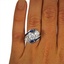 The Downton Ring, smallzoomed in top view on a hand