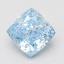 3.12 Ct. Fancy Vivid Blue Cushion Lab Grown Diamond