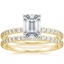 18K Yellow Gold Luxe Petite Shared Prong Diamond Bridal Set (3/4 ct. tw.)