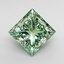 1.73 Ct. Fancy Vivid Green Princess Lab Grown Diamond
