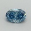 0.76 Ct. Fancy Vivid Blue Oval Lab Grown Diamond