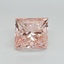 4.11 Ct. Fancy Vivid Pink Princess Lab Grown Diamond