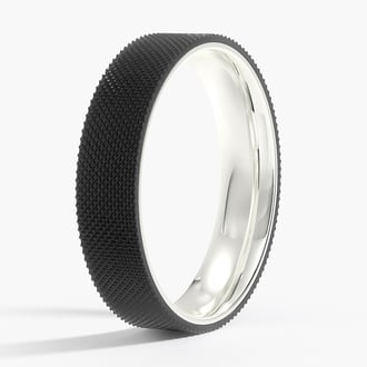 Mojave Maverick 5mm Wedding Ring in 18K White Gold