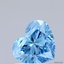 1.00 Ct. Fancy Vivid Blue Heart Lab Grown Diamond