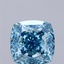 4.07 Ct. Fancy Vivid Blue Cushion Lab Grown Diamond