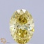 1.02 Ct. Fancy Intense  Yellow Oval Lab Grown Diamond