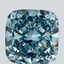 4.01 Ct. Fancy Vivid Blue Cushion Lab Grown Diamond