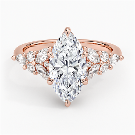 14K Rose Gold Nadia Taper Diamond Ring